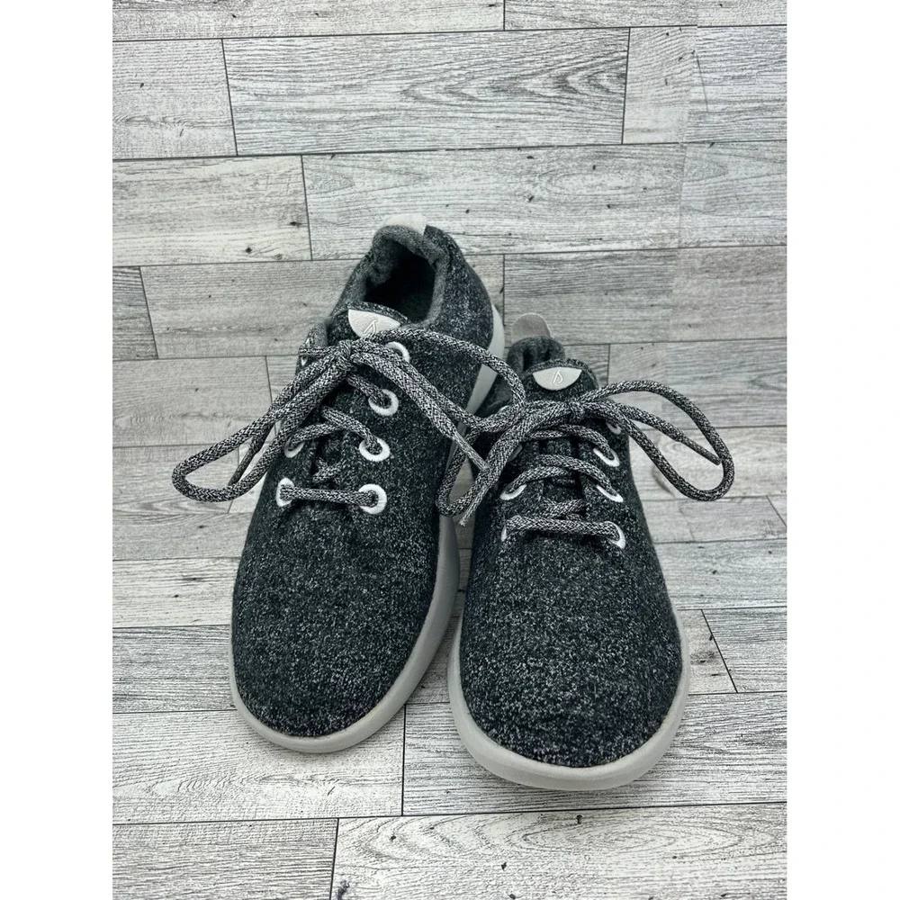 Allbirds Wool Runners Women Sz 8 Charcoal Grey Marl Merino Wool Sneakers PO 0162